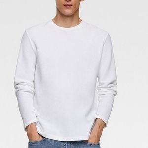 Thick Navy Ribbed Zara Longsleeve Navy Blue